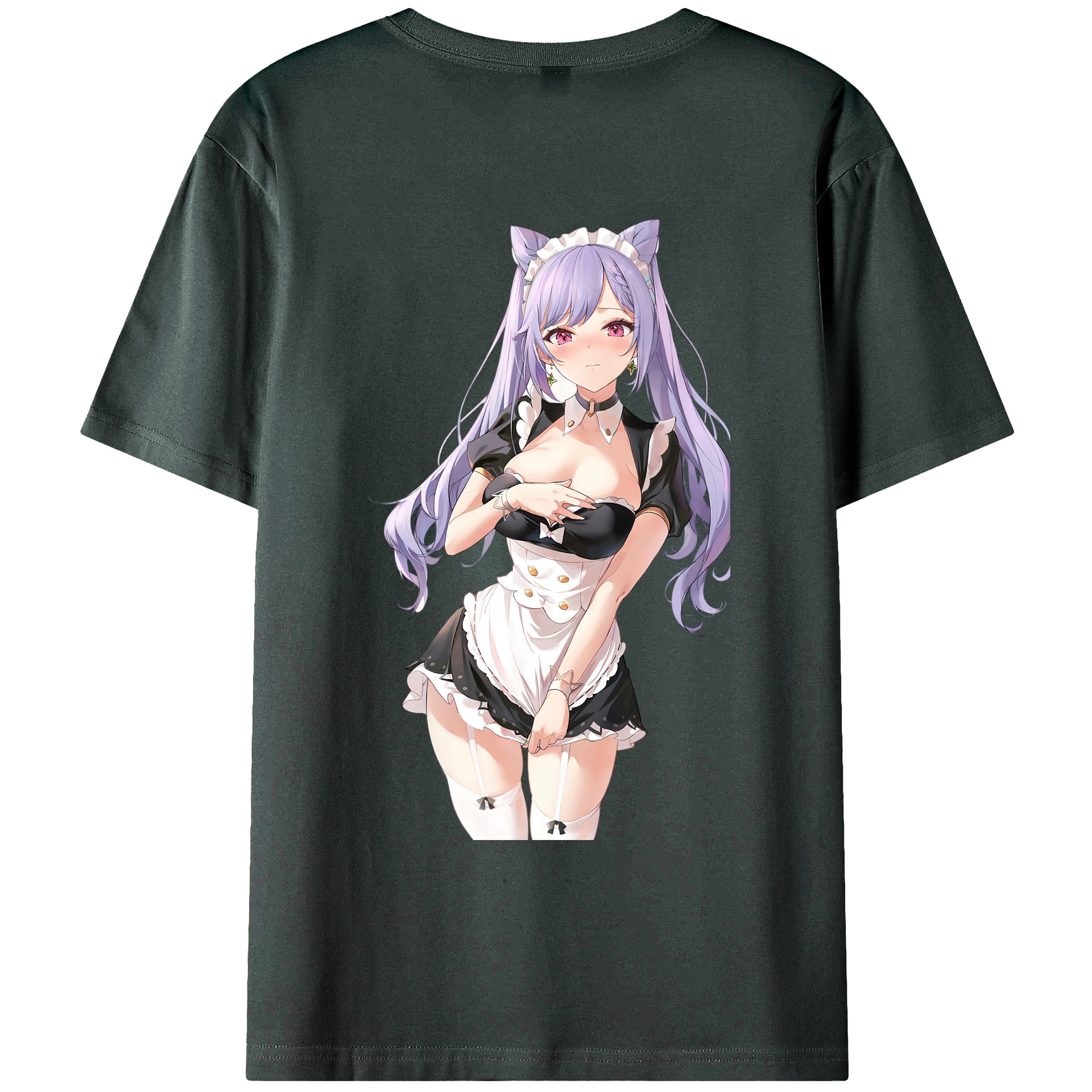 げんし神 刻晴 こくせい genshin Kokusei 綿100％ メンズ半袖Tシャツ（バックプリント） 通気性